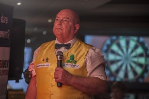 John Fowler MC at the Norwich Charity Darts Masters 2017
